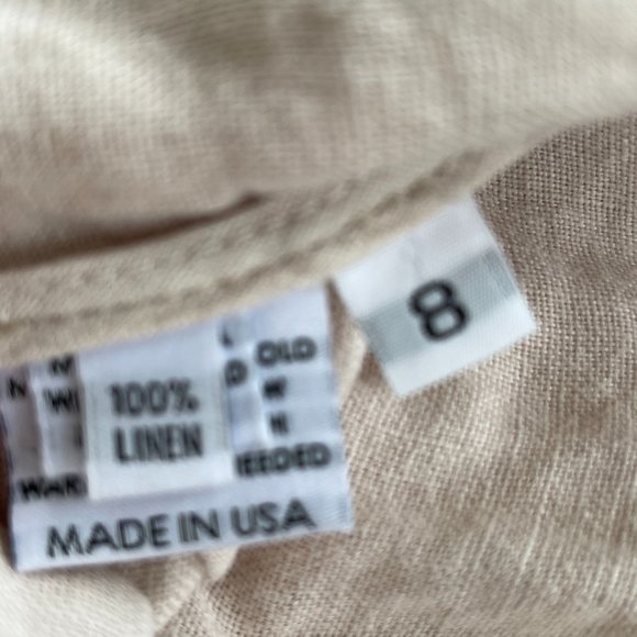 Esby Penny High Waisted 100% Linen Pleated Shorts Size 8 in Pecan - Picture 7 of 11